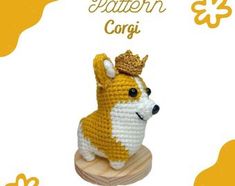 Crowned Corgi Crochet Pattern with YouTube Guide