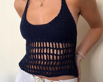 Charming Crochet Mesh Tank Top Pattern