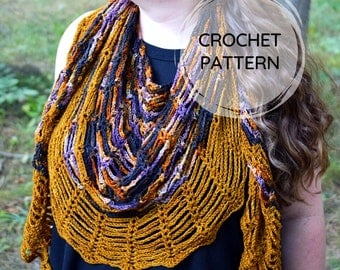 Spider Web Crochet Shawl Pattern - Halloween