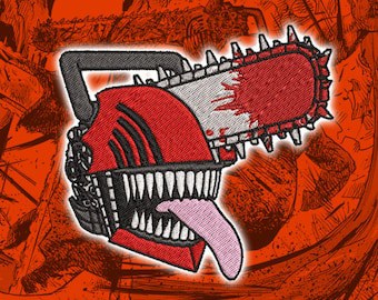 Chainsaw Demon Hero Anime Embroidery Pattern
