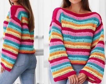 IRIS Crochet Sweater Pattern: XS-3XL Sizes