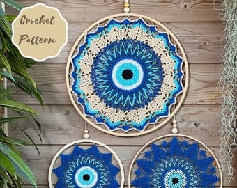 Evil Eye Mandala Crochet Pattern