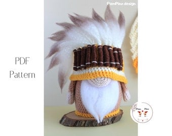 Amigurumi Native American Gnome Crochet Pattern