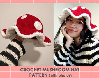 Autumn Forest Mushroom Crochet Hat Pattern