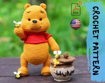 Easy Crochet Teddy Bear Amigurumi Pattern PDF