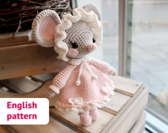 Cute Amigurumi Mouse Crochet Pattern PDF
