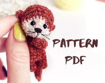 English DIY Little Otter Crochet Pattern Tutorial
