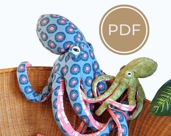 Giant & Small Octopus Sewing Pattern PDF