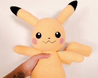 Real-Size Pikachu Crochet Pattern Amigurumi PDF
