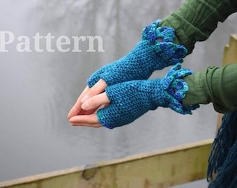 Dragon Scale Crochet Gloves Pattern PDF