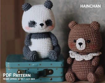 Panda & Bear Crochet Pattern: Amigurumi Charm