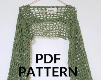 All-Size Mesh Shrug Crochet Pattern PDF
