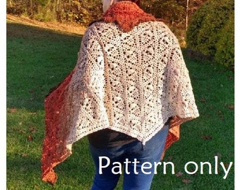 Valley Skulls Shawl Crochet Pattern PDF