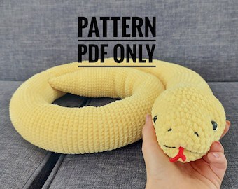 Funny Crochet Snake Plushie Toy Pattern