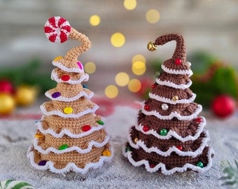Gingerbread Crochet Christmas Tree Pattern PDF