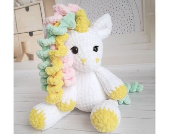 Unicorn Crochet Pattern Amigurumi English Tutorial PDF