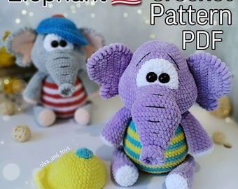 Amigurumi Elephant Crochet Pattern: English PDF Tutorial