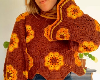 Greta Stylish Crochet Sweater PDF Pattern