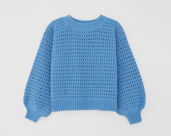 Easy Cozy Crochet Lace Oversize Sweater Pattern