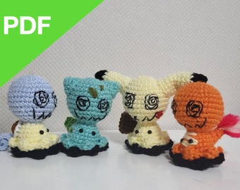Mimikyu & Kanto Starter Amigurumi Crochet Pattern