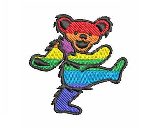 Rainbow Grateful Dead Crochet Bear Pattern
