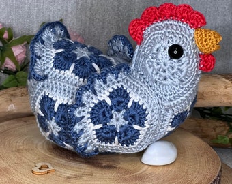 African Flower Chicken Crochet Pattern - Fun DIY Gift