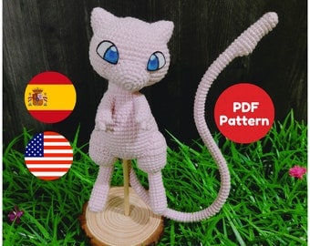 Amigurumi Mew Crochet Pattern in English/Spanish