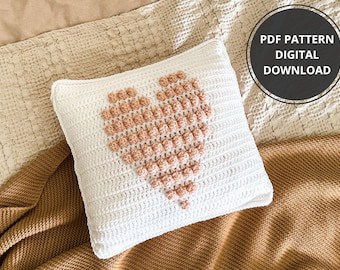 Easy Crochet Heart Pillow Pattern for Gifts