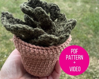 Monstera Leaf Crochet Pattern with Video Tutorial