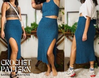 All-Sizes Midi Skirt Crochet Pattern
