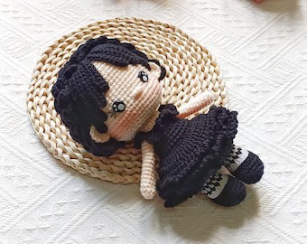Wednesday Princess Amigurumi Doll Crochet Pattern PDF