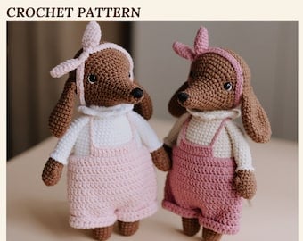 Doxie Dachshund Crochet Pattern: Amigurumi Sausage Puppy