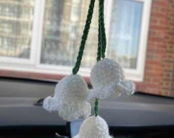 Lily of the Valley Crochet Car Hanging Pattern