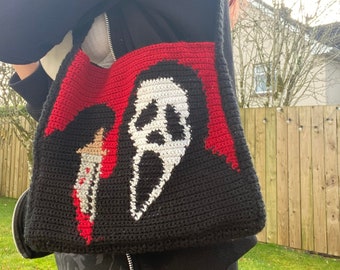 Ghostface Tote Bag Crochet Tapestry Pattern