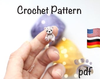 Micro Bear Crochet Pattern: Amigurumi PDF Tutorial