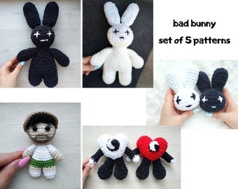 DIY Bad Bunny Amigurumi Crochet Pattern PDF