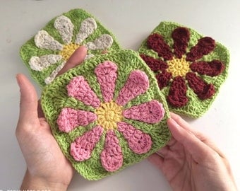 3D Crochet Flower Motif Pattern by GG