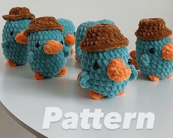 Plush Perry the Platypus Crochet Pattern