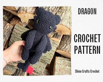 Printable Dragon Amigurumi Crochet Plush Pattern