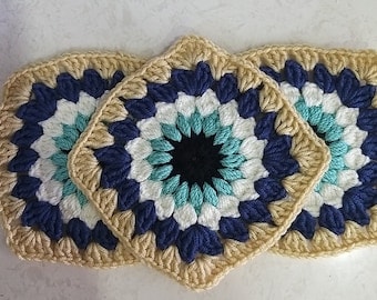 Granny Square Evil Eye Crochet Pattern