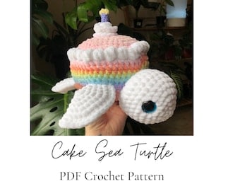 Sea Turtle Birthday Cake Crochet Pattern