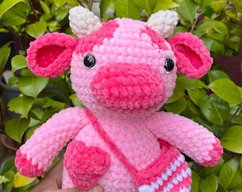 Cute Beginner-Friendly Crochet Strawberry Cow Pattern