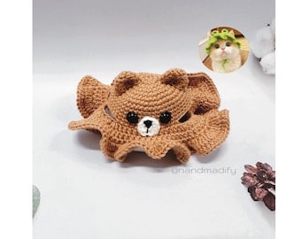 Bear Hat Crochet Pattern for Pets S/M/L