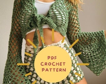 Y2K Crochet Wrap Top & Cardigan Pattern