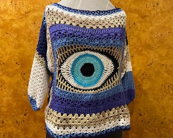 Eyes for You" Inclusive Crochet Sweater Pattern