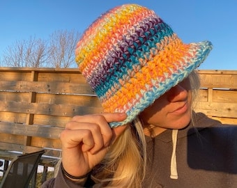 Fall Crochet Bucket Hat Pattern: Multicolour