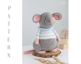 Morris Mouse Crochet Pattern: Amigurumi Toy
