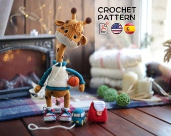 Adorable Melvin Giraffe Crochet Pattern PDF