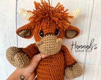 Highland Cuddle Cow Crochet PDF Pattern