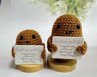 Lovable Crochet Positive Potato Decorative Pendant